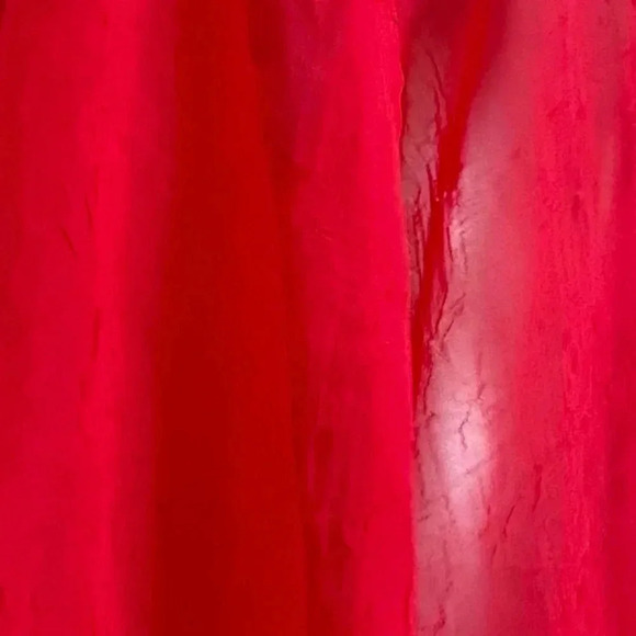 ✅➕size Red Sheer Button Down  Blouse - Picture 6 of 15